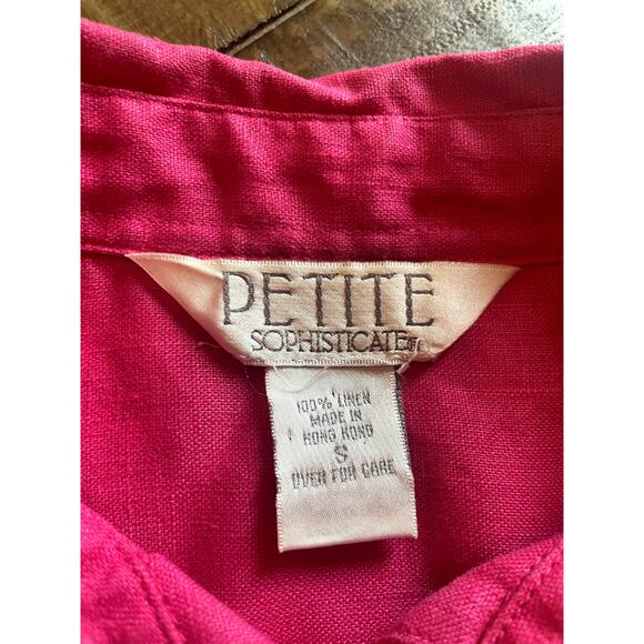 PETITE SOPHISTICATE Linen Shirt Size SM - Picture 4 of 5